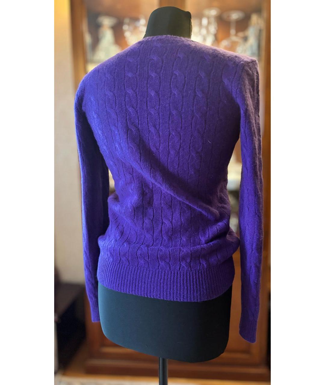 POLO RALPH LAUREN Фиолетовый кашемировый джемпер / свитер, фото 2