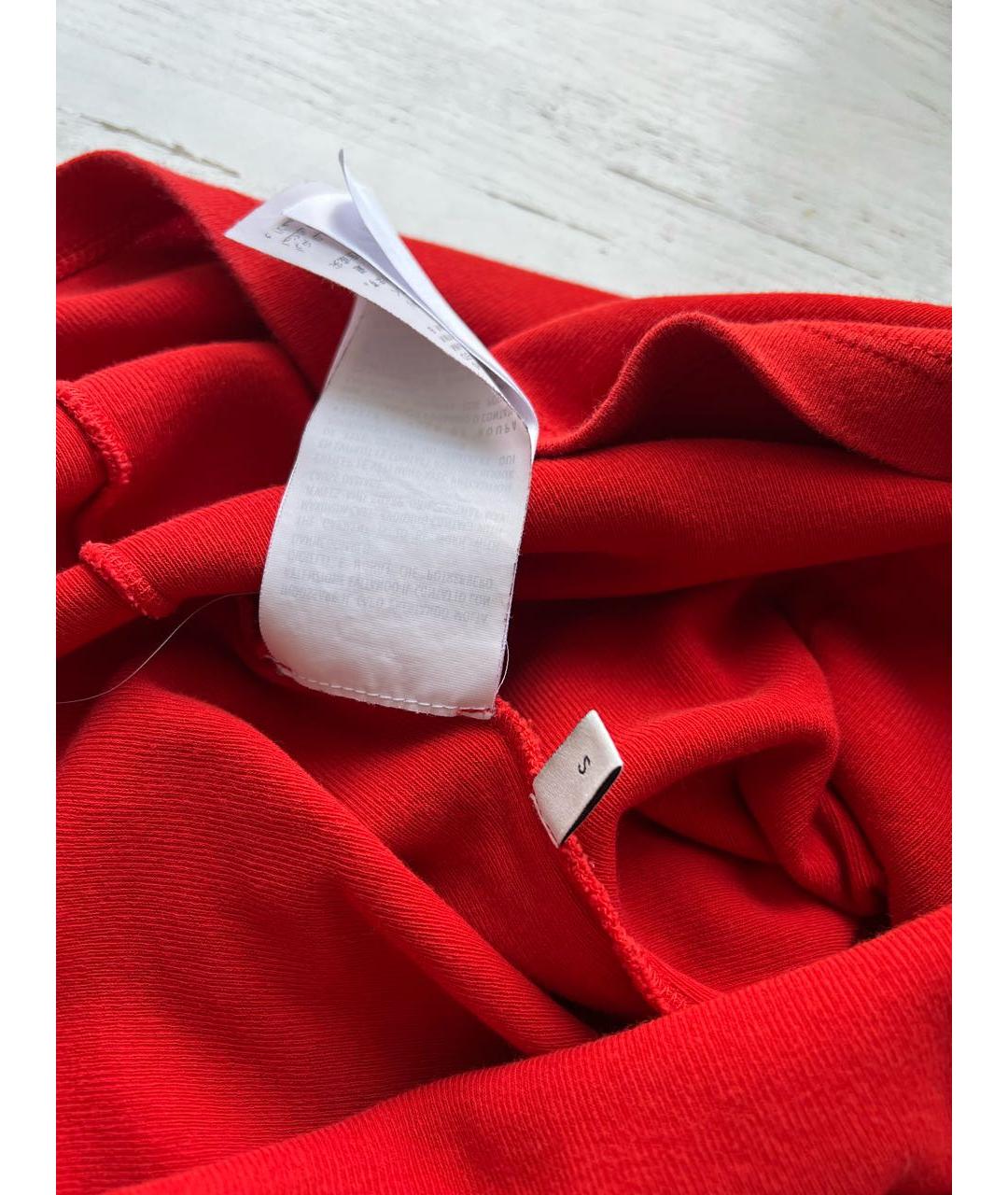 GUCCI Красная хлопковая футболка, фото 8