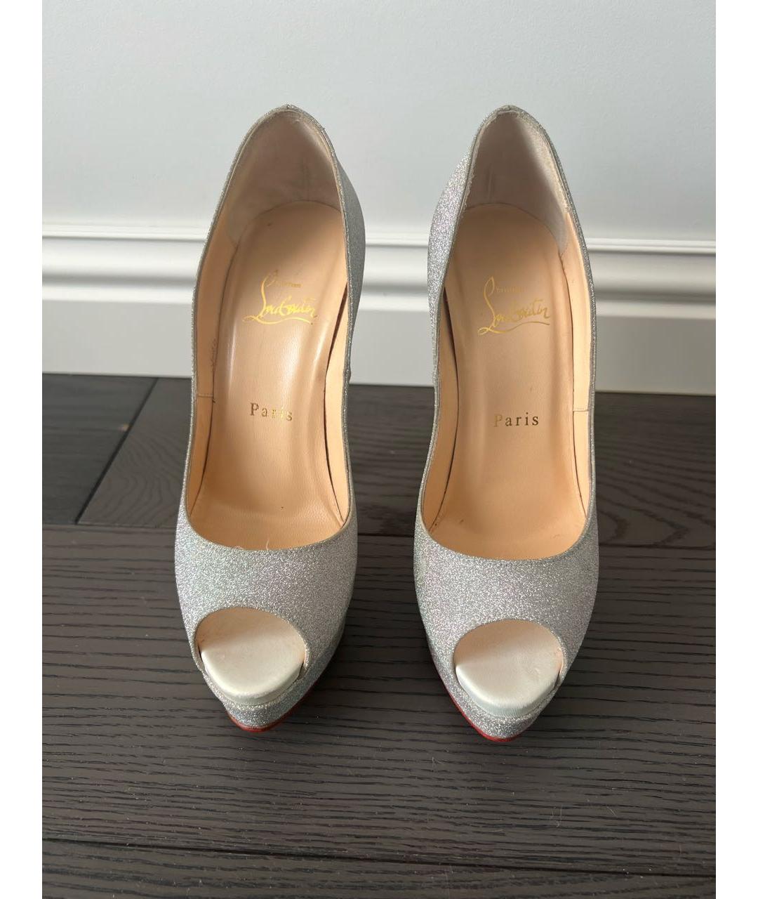 CHRISTIAN LOUBOUTIN Серебряные босоножки, фото 2