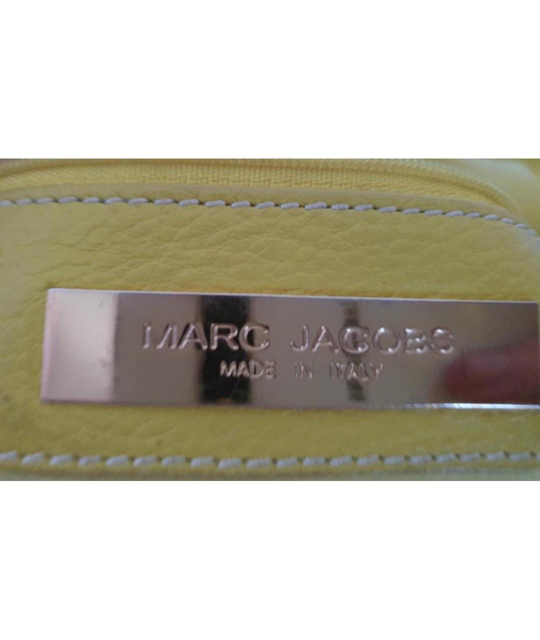 MARC BY MARC JACOBS Желтая кожаная сумка с короткими ручками, фото 4