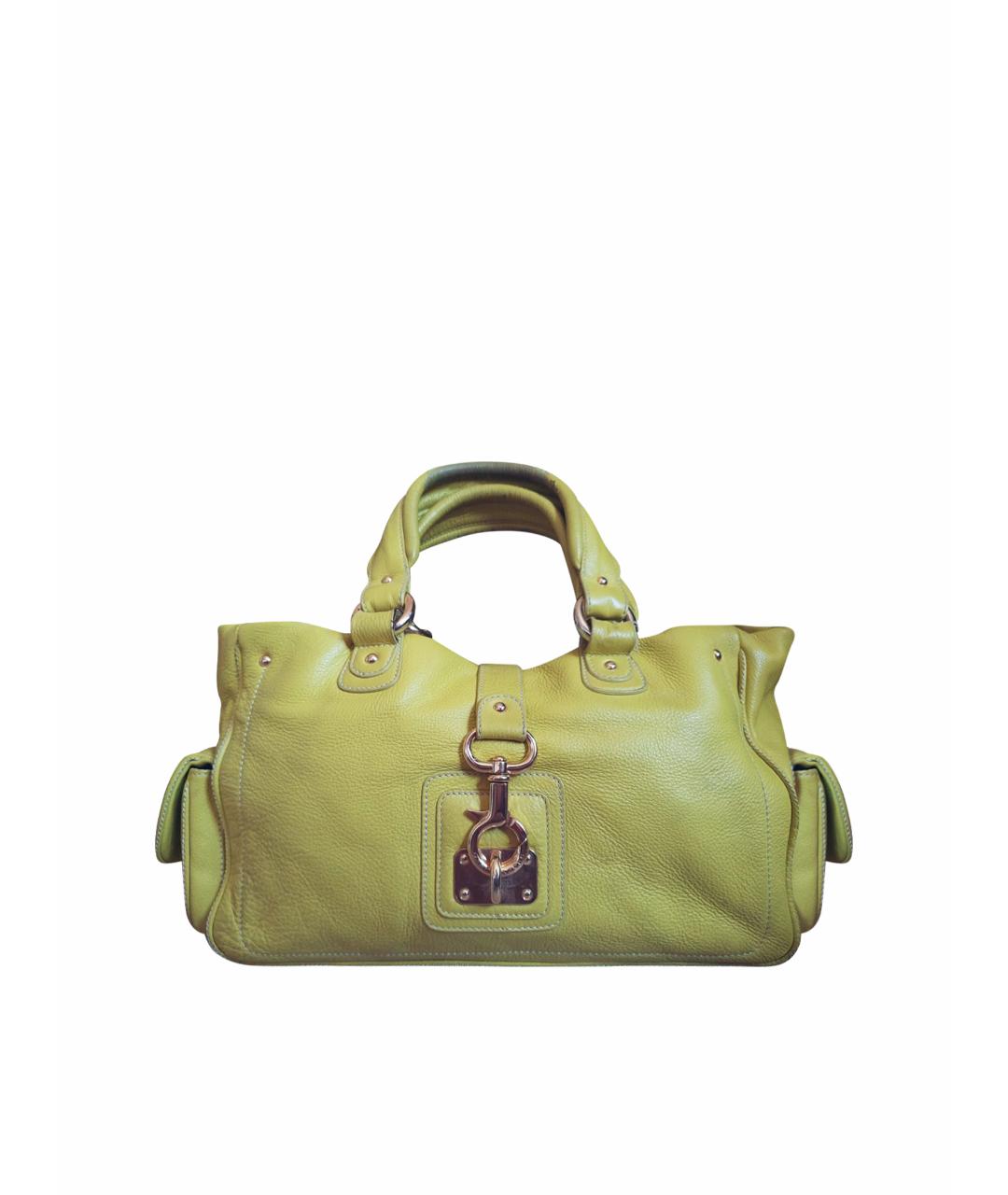 MARC BY MARC JACOBS Желтая кожаная сумка с короткими ручками, фото 1