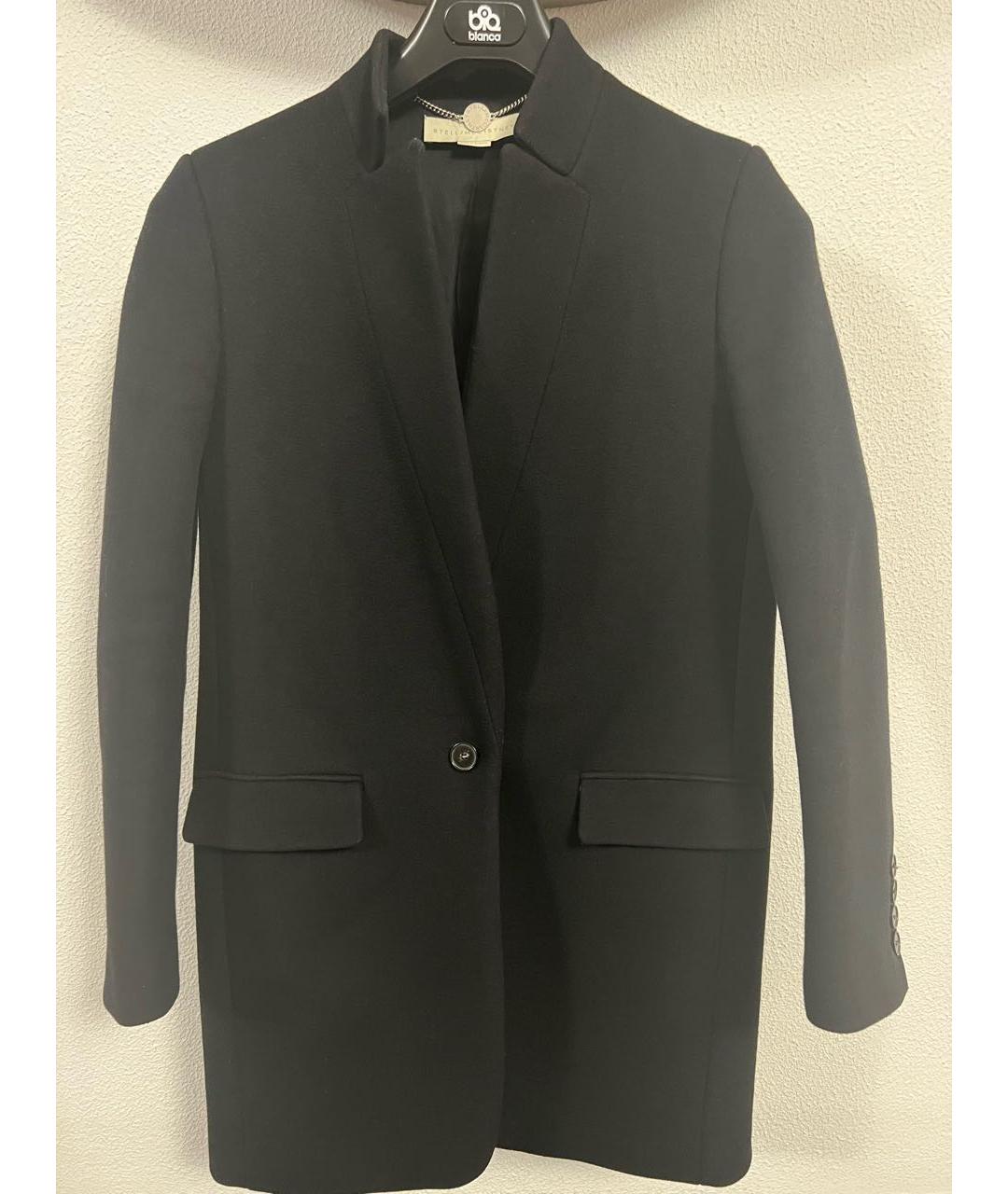 STELLA MCCARTNEY Черное шерстяное пальто, фото 2