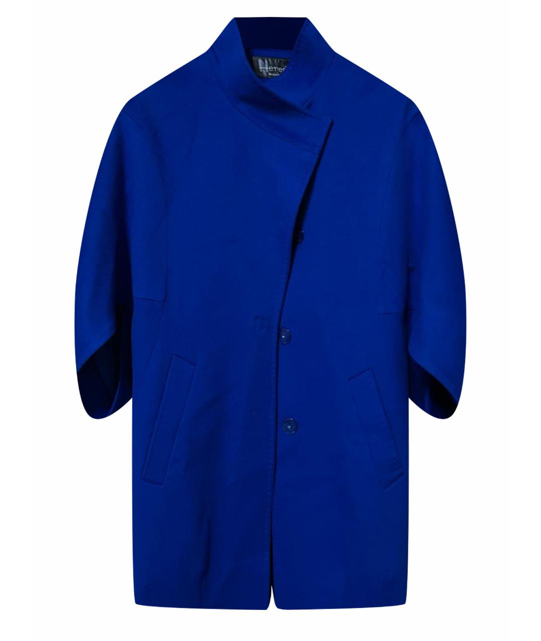 HERESIS Синее шерстяное пальто, фото 1