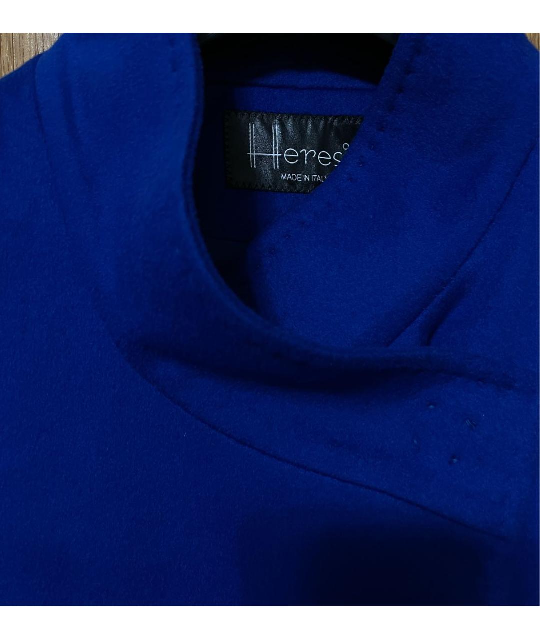 HERESIS Синее шерстяное пальто, фото 2