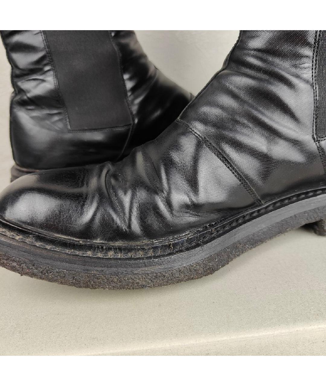 DIOR HOMME Черные кожаные высокие ботинки, фото 5