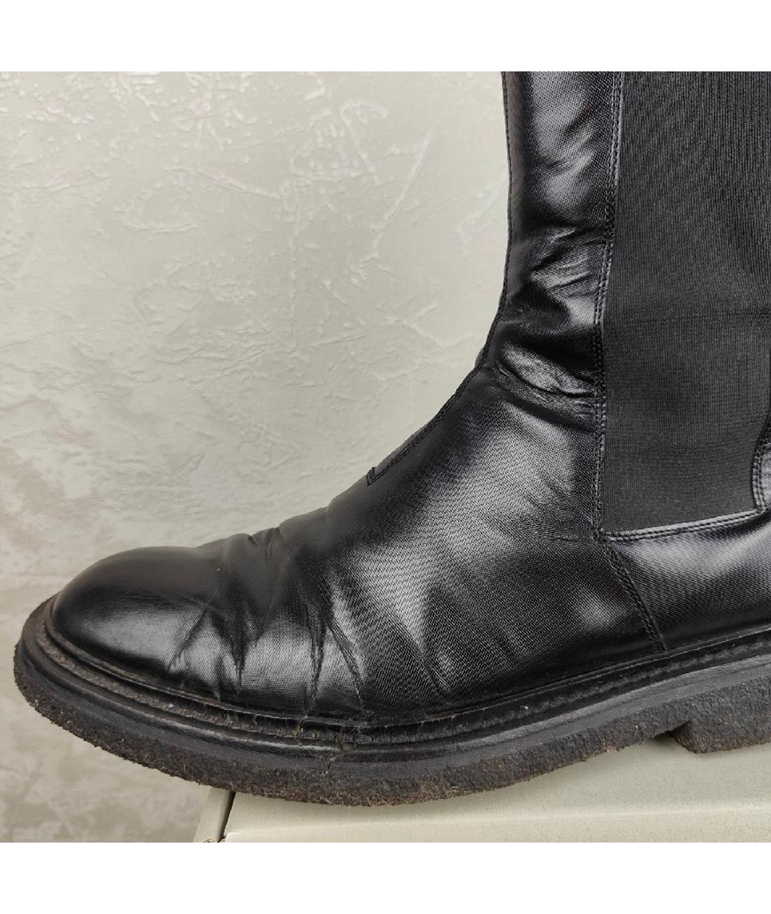 DIOR HOMME Черные кожаные высокие ботинки, фото 8