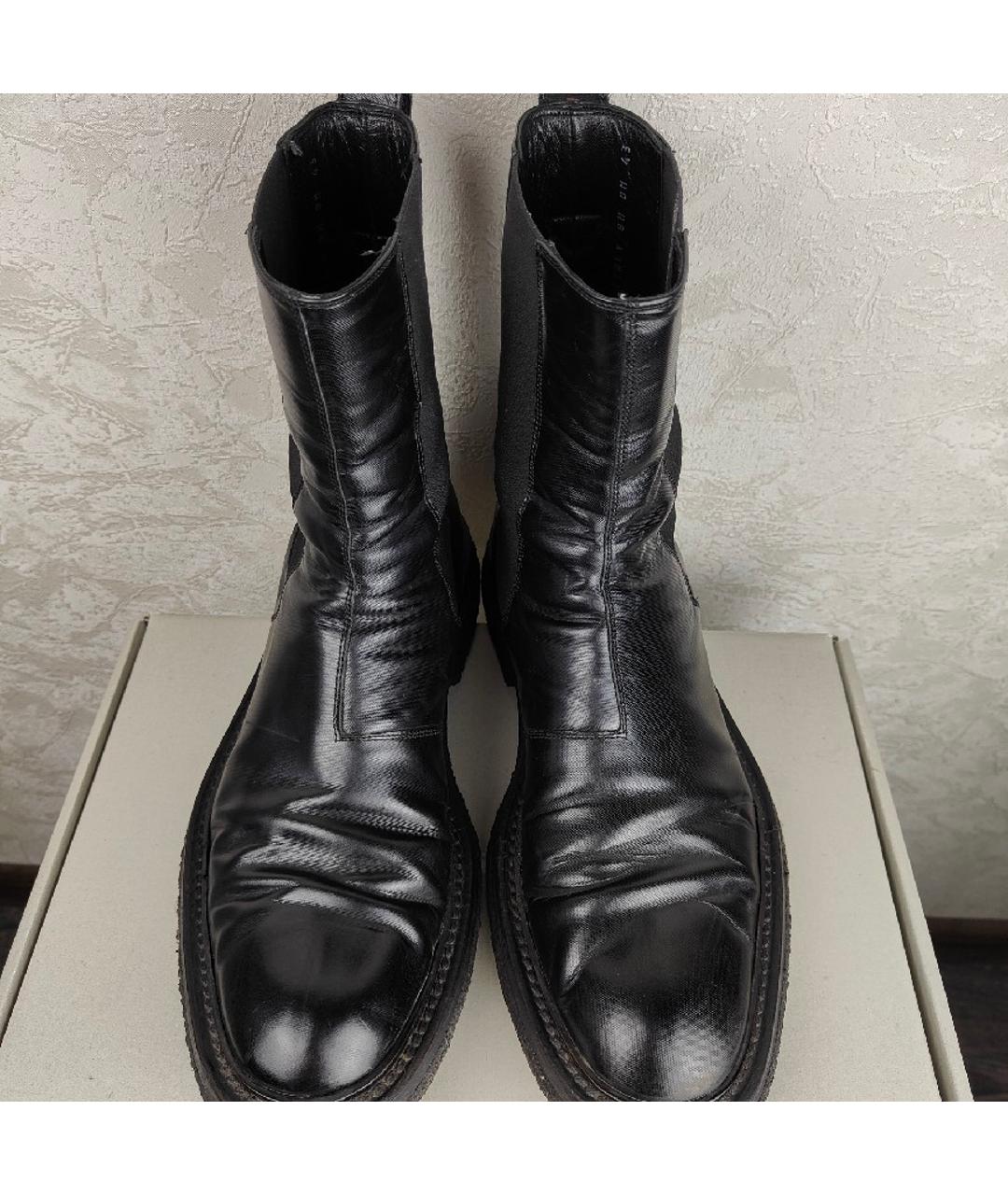 DIOR HOMME Черные кожаные высокие ботинки, фото 3