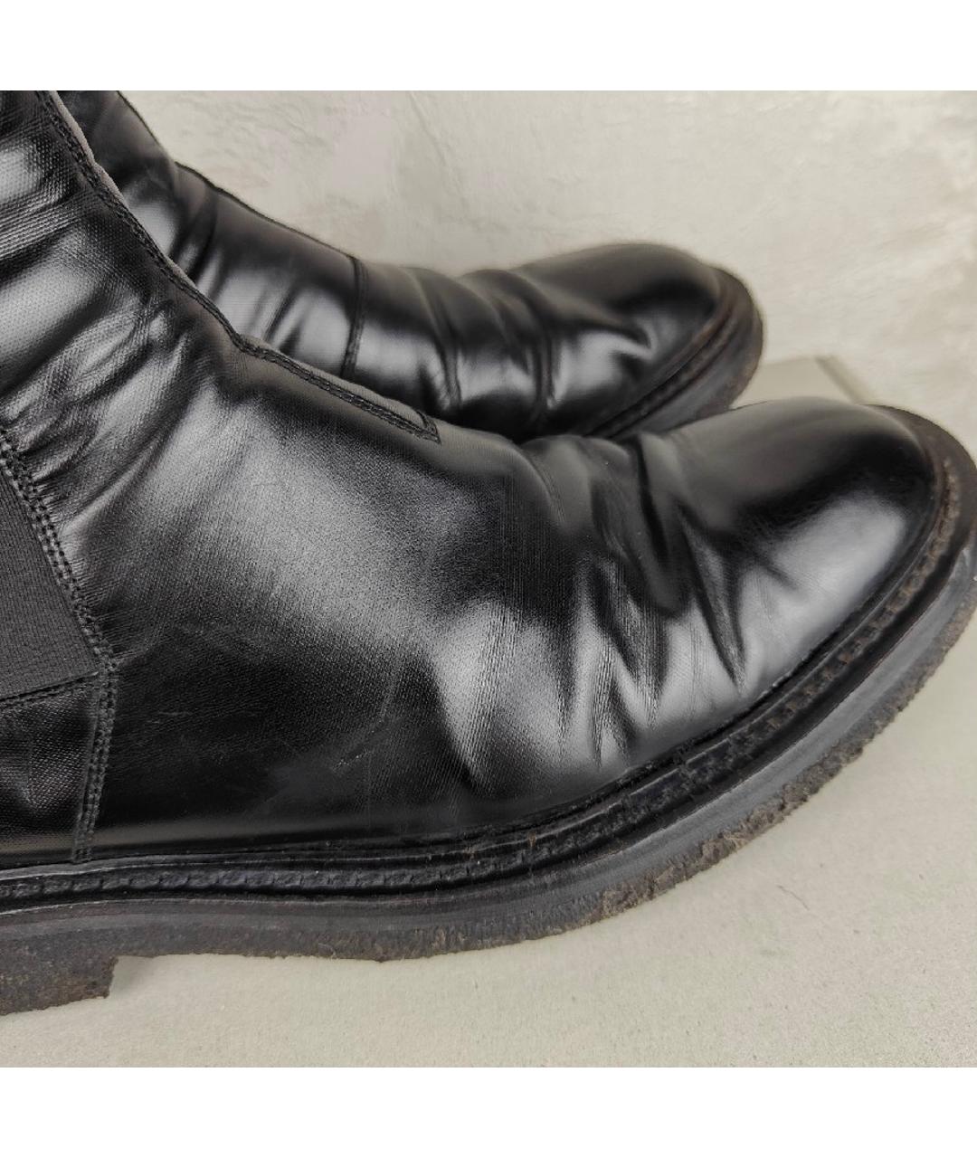 DIOR HOMME Черные кожаные высокие ботинки, фото 4