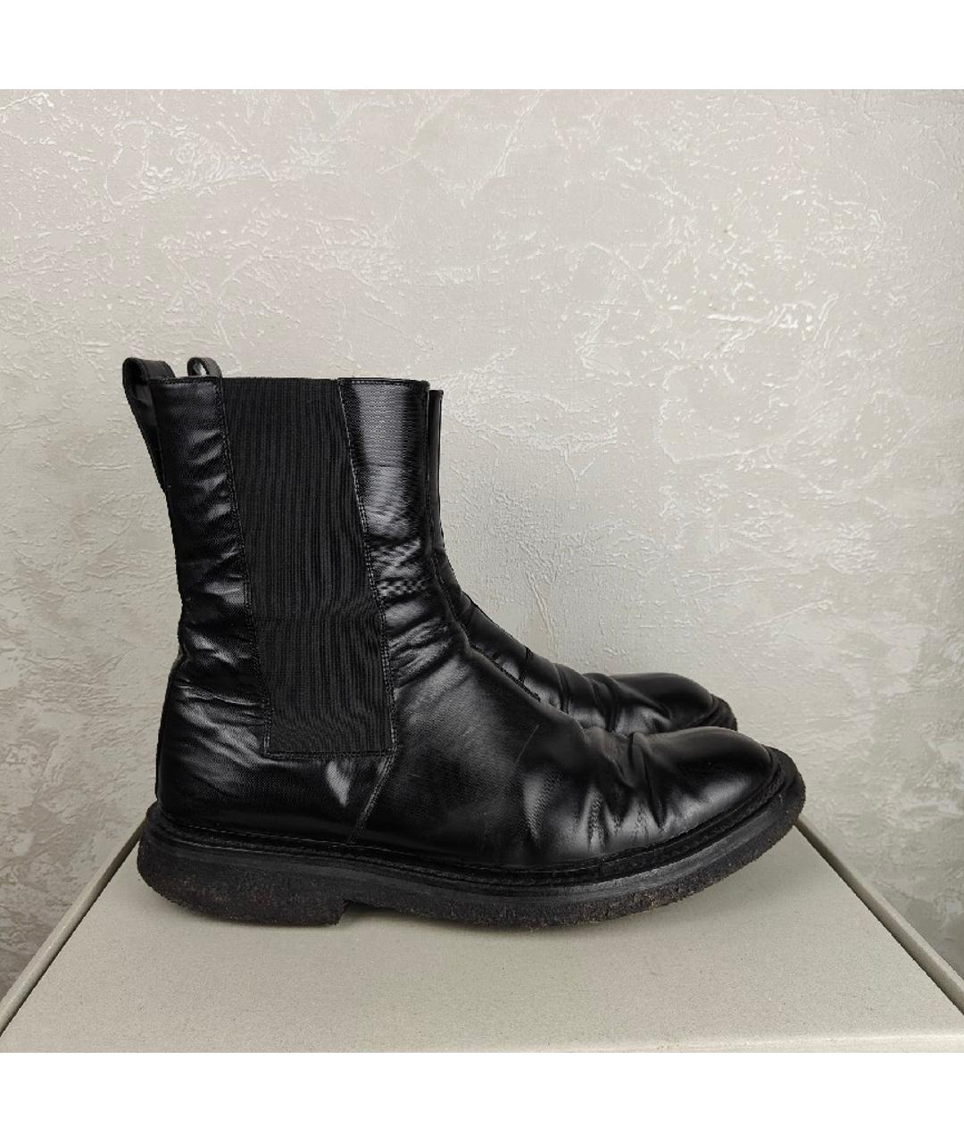 DIOR HOMME Черные кожаные высокие ботинки, фото 2