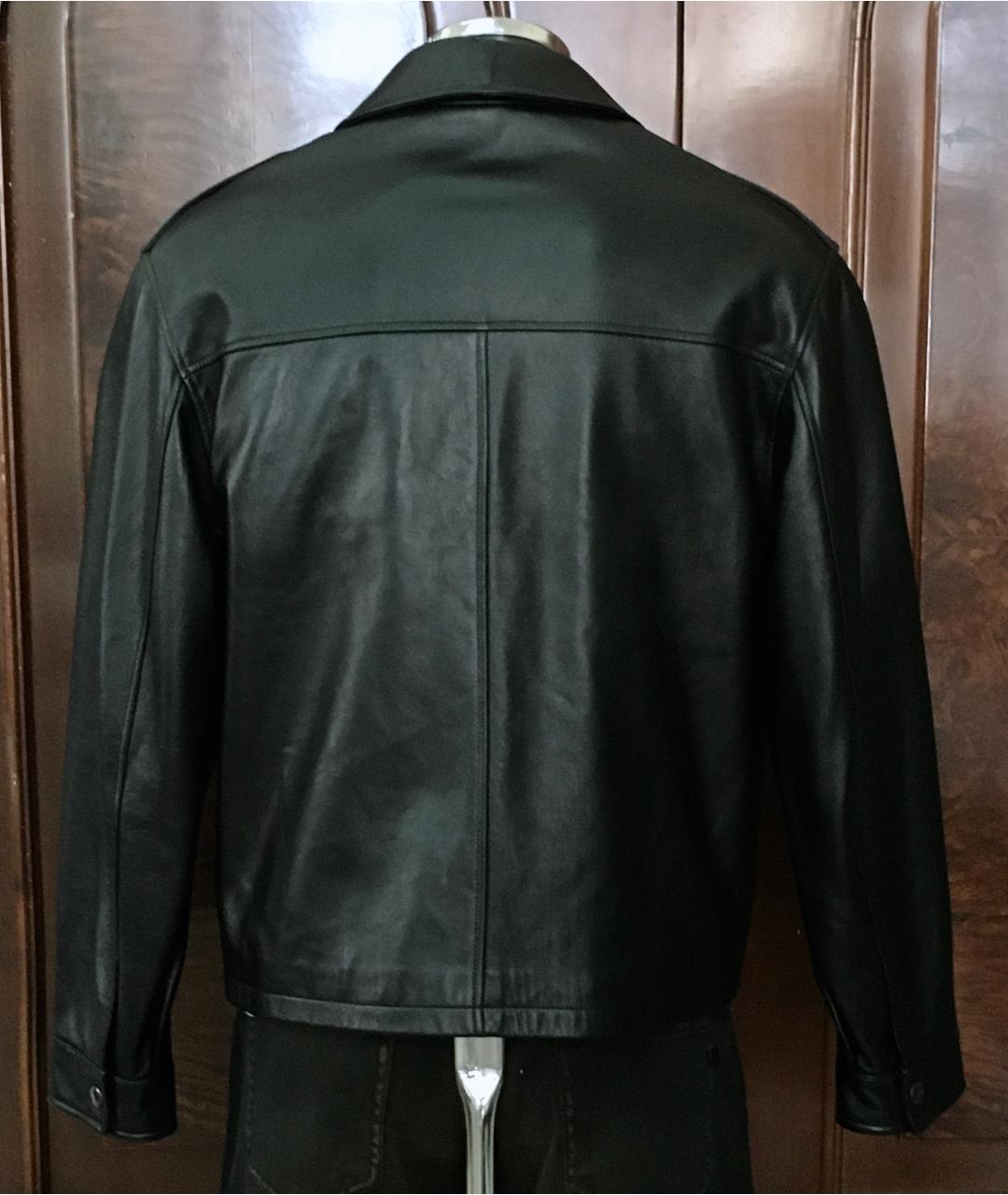ERMENEGILDO ZEGNA Черная кожаная куртка, фото 2