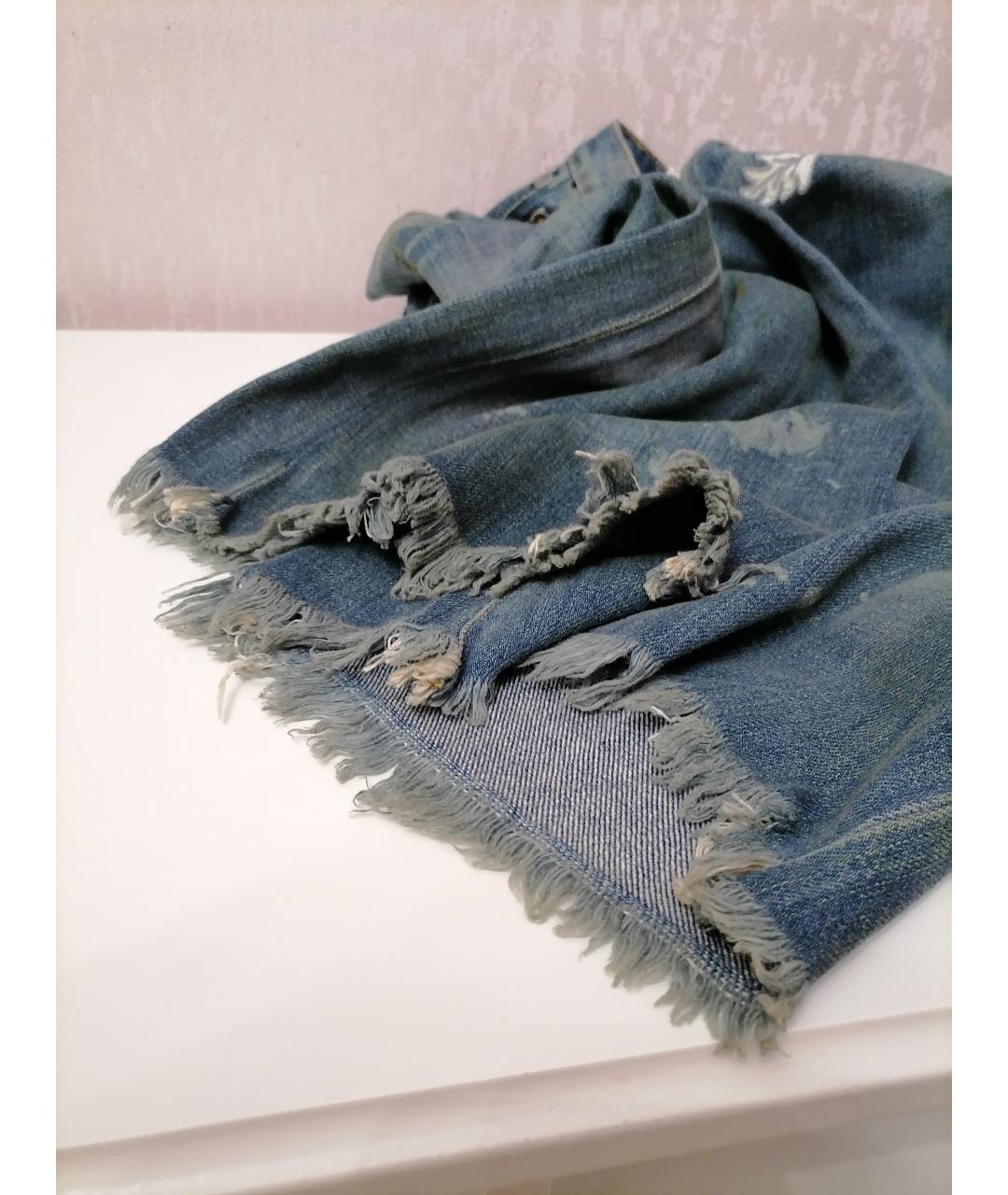 NSF Темно-синие хлопко-лиоцелловые джинсы клеш, фото 6
