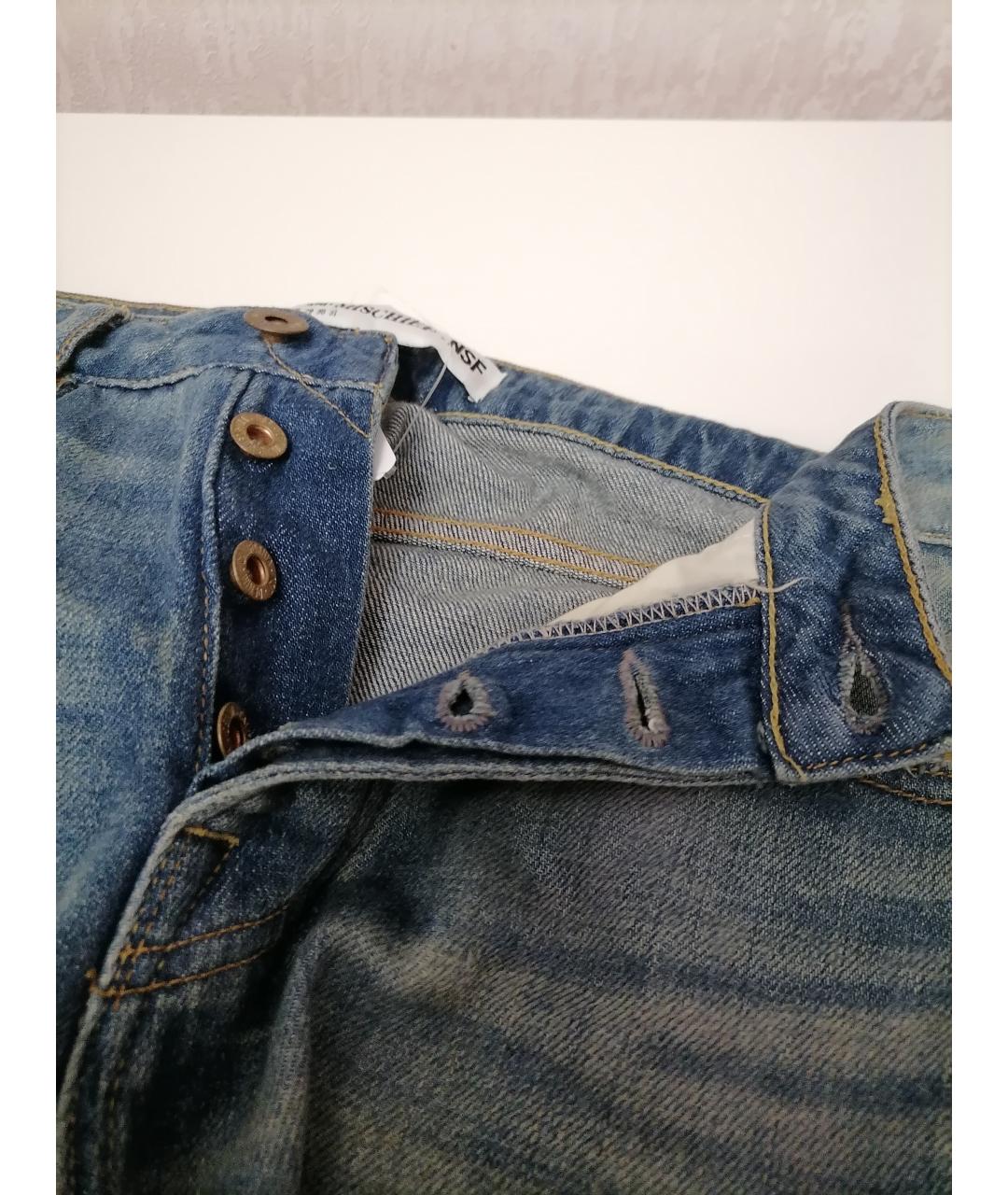 NSF Темно-синие хлопко-лиоцелловые джинсы клеш, фото 8