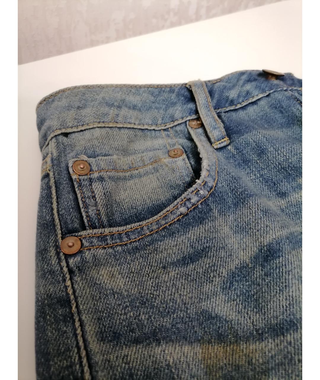 NSF Темно-синие хлопко-лиоцелловые джинсы клеш, фото 4