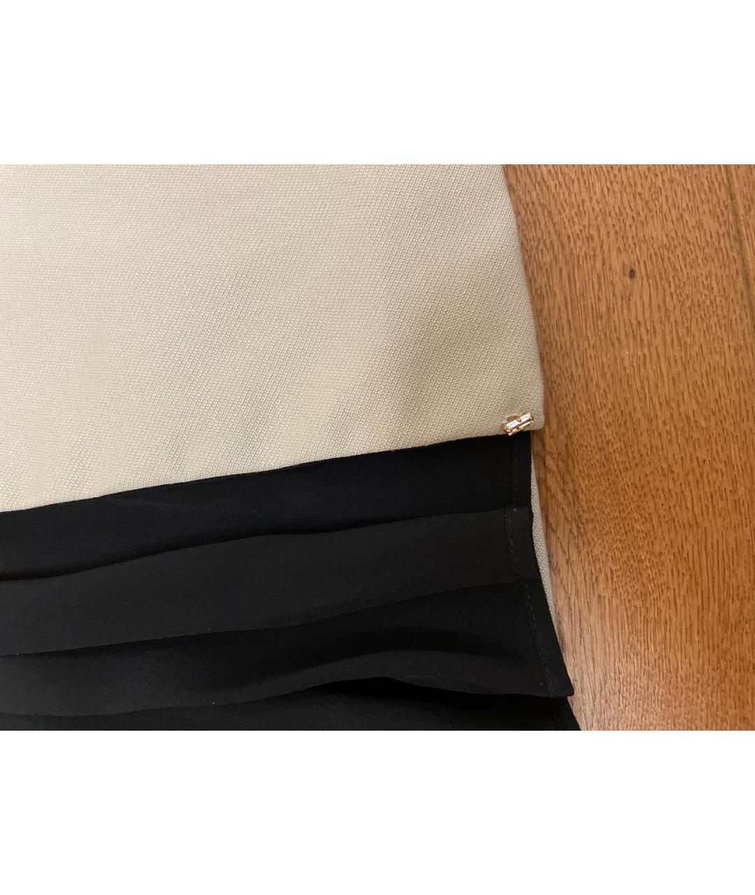 SPORTMAX Бежевая хлопко-эластановая юбка миди, фото 4
