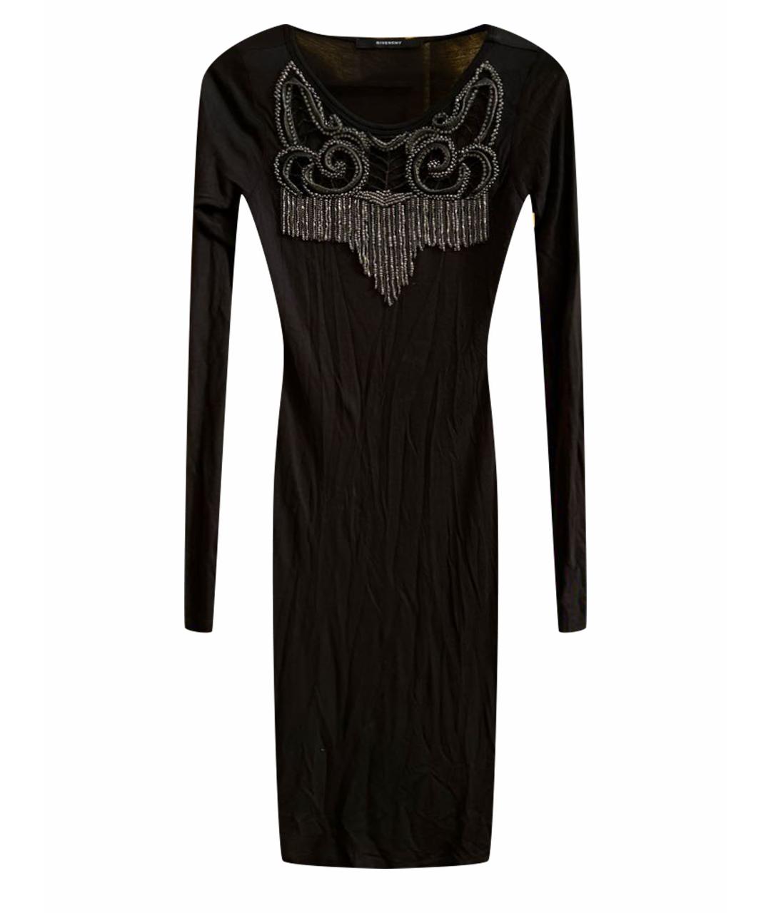 GIVENCHY Черное вискозное повседневное платье, фото 1