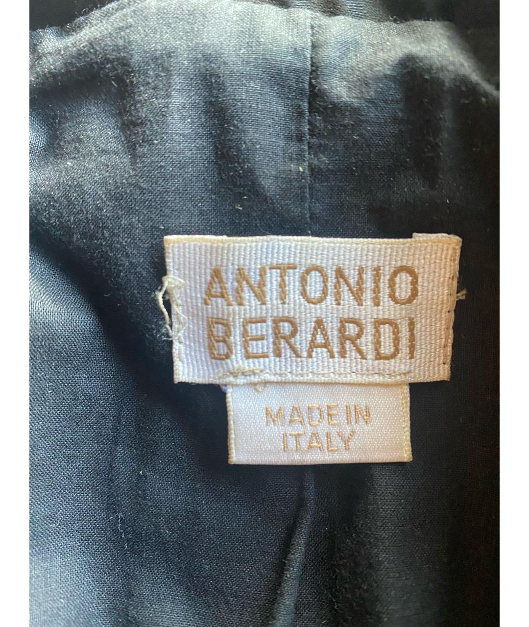 ANTONIO BERARDI Черный полиэстеровый жакет/пиджак, фото 3