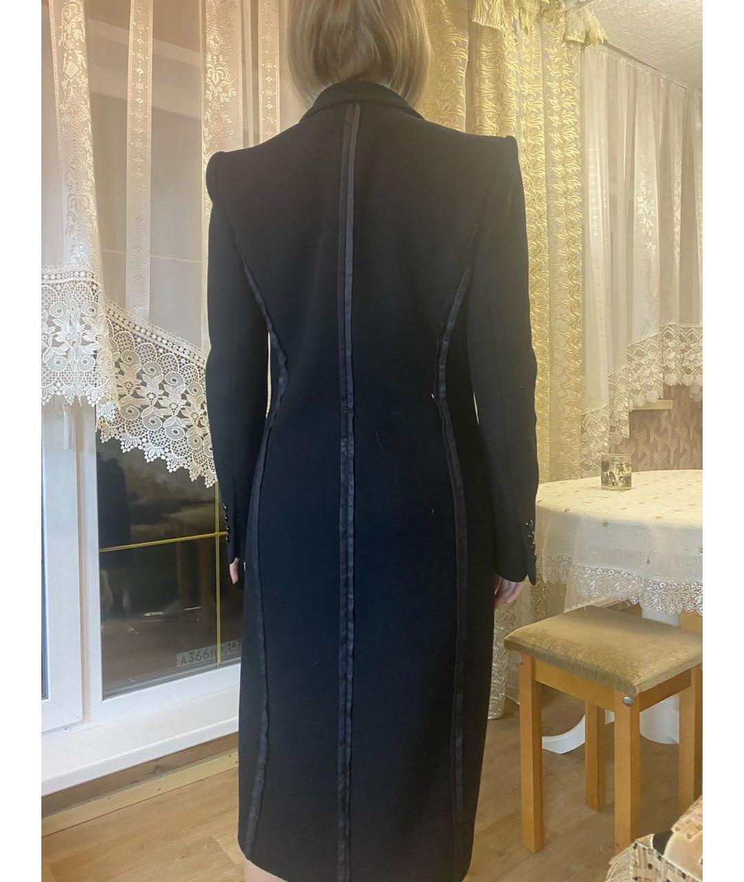 EMANUEL UNGARO Черное шерстяное пальто, фото 2