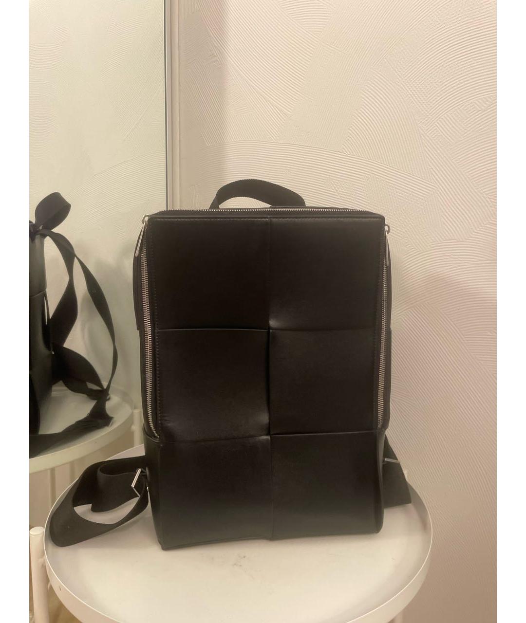 BOTTEGA VENETA Черный кожаный рюкзак, фото 4