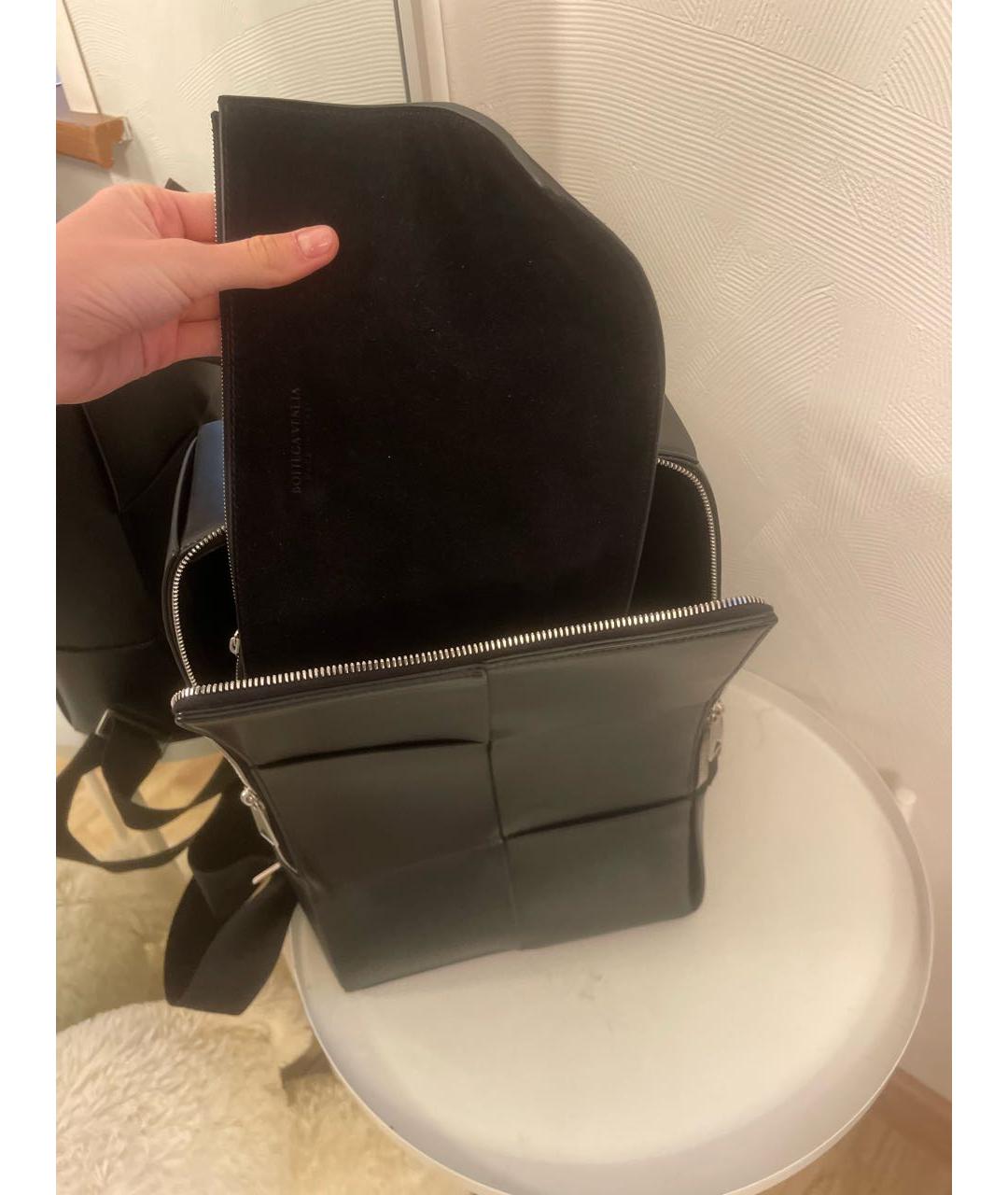 BOTTEGA VENETA Черный кожаный рюкзак, фото 3