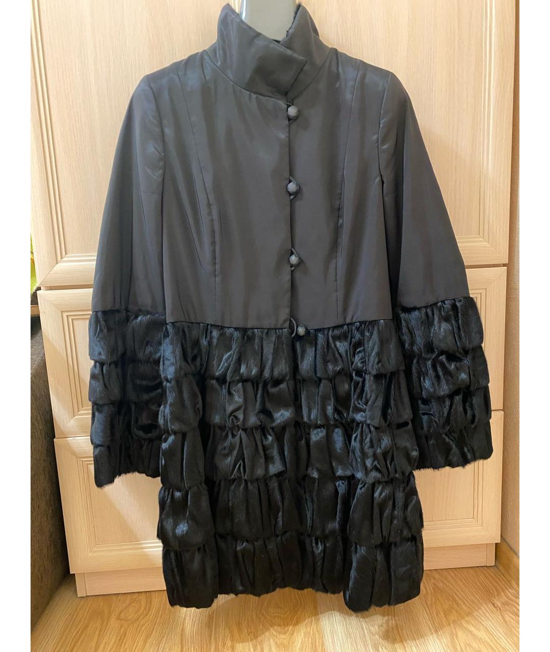 FENDI Черное меховое пальто, фото 7
