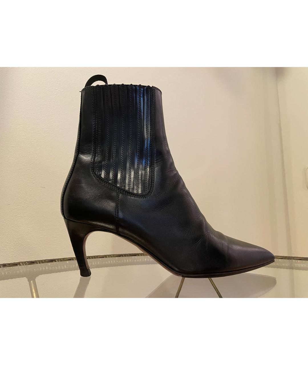 CHRISTIAN DIOR Черные кожаные ботильоны, фото 7