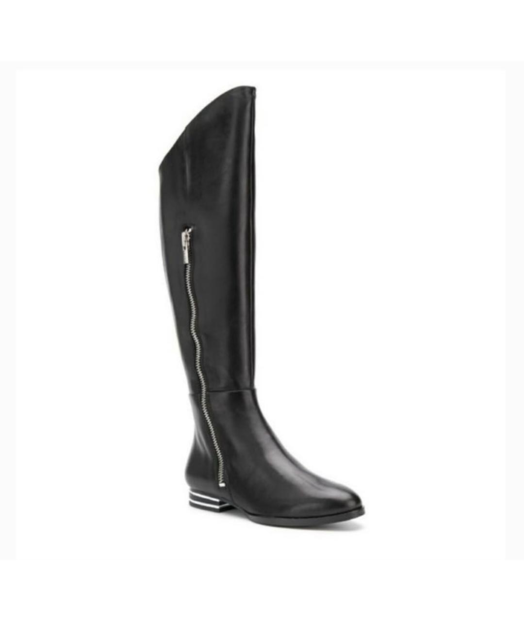 DKNY Черные кожаные сапоги, фото 1