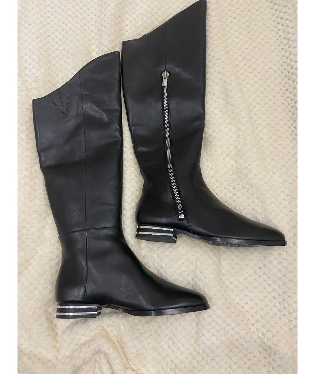 DKNY Черные кожаные сапоги, фото 3