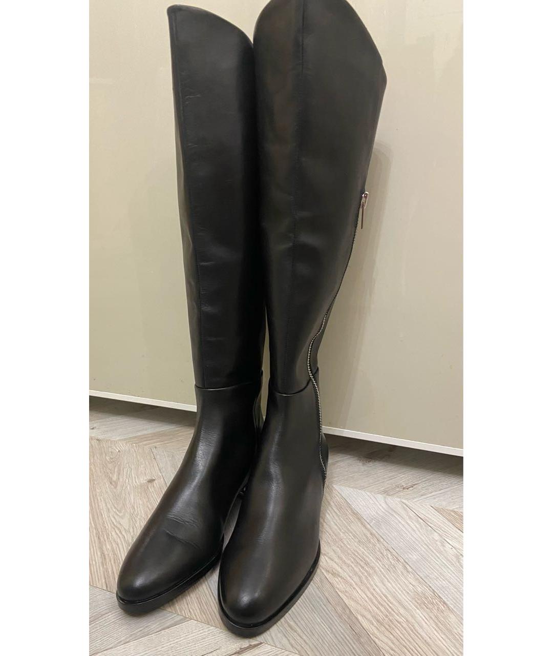 DKNY Черные кожаные сапоги, фото 4