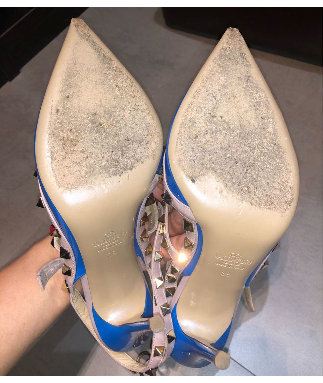VALENTINO Синие туфли из лакированной кожи, фото 6