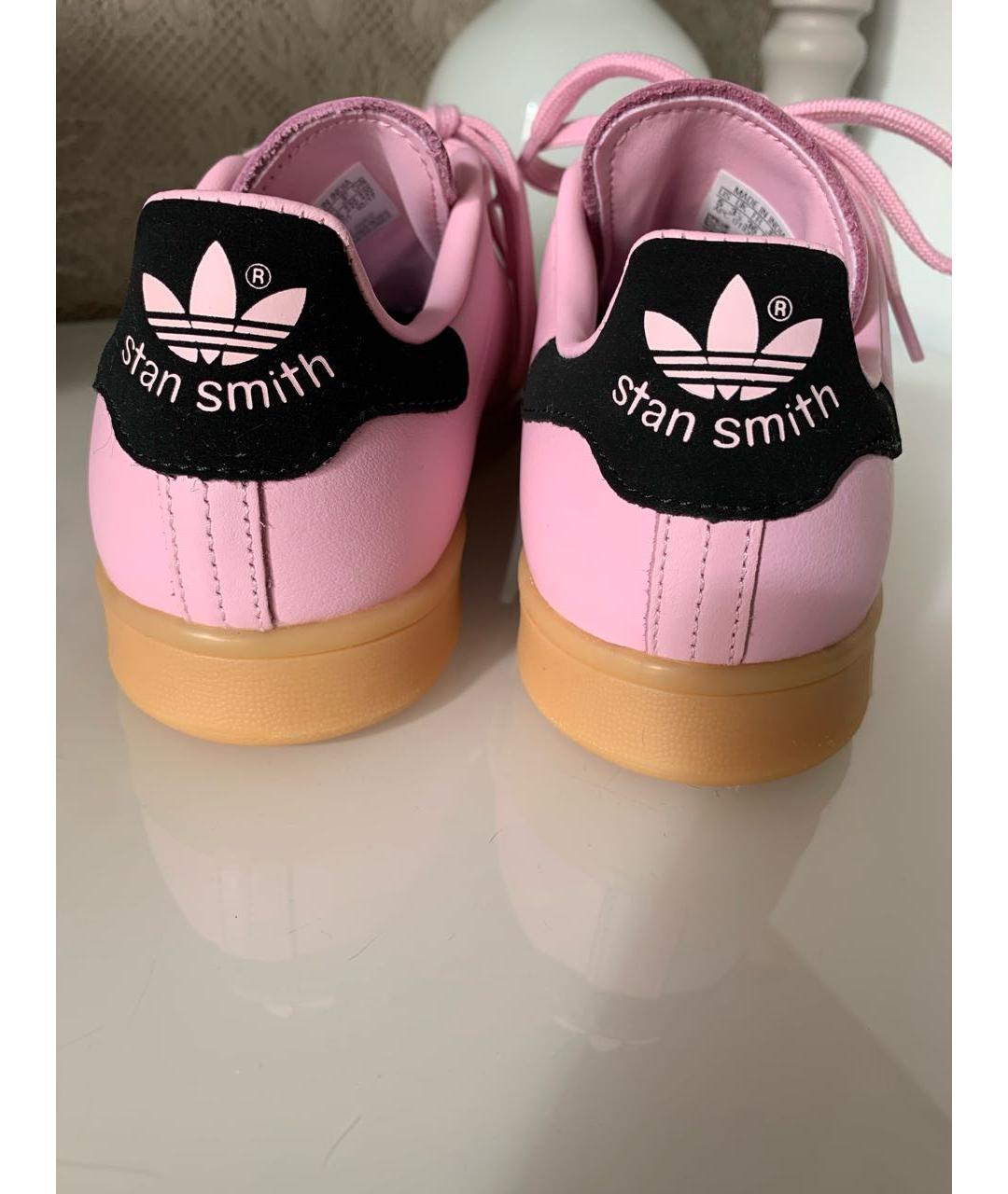 ADIDAS Розовые кожаные кроссовки, фото 4