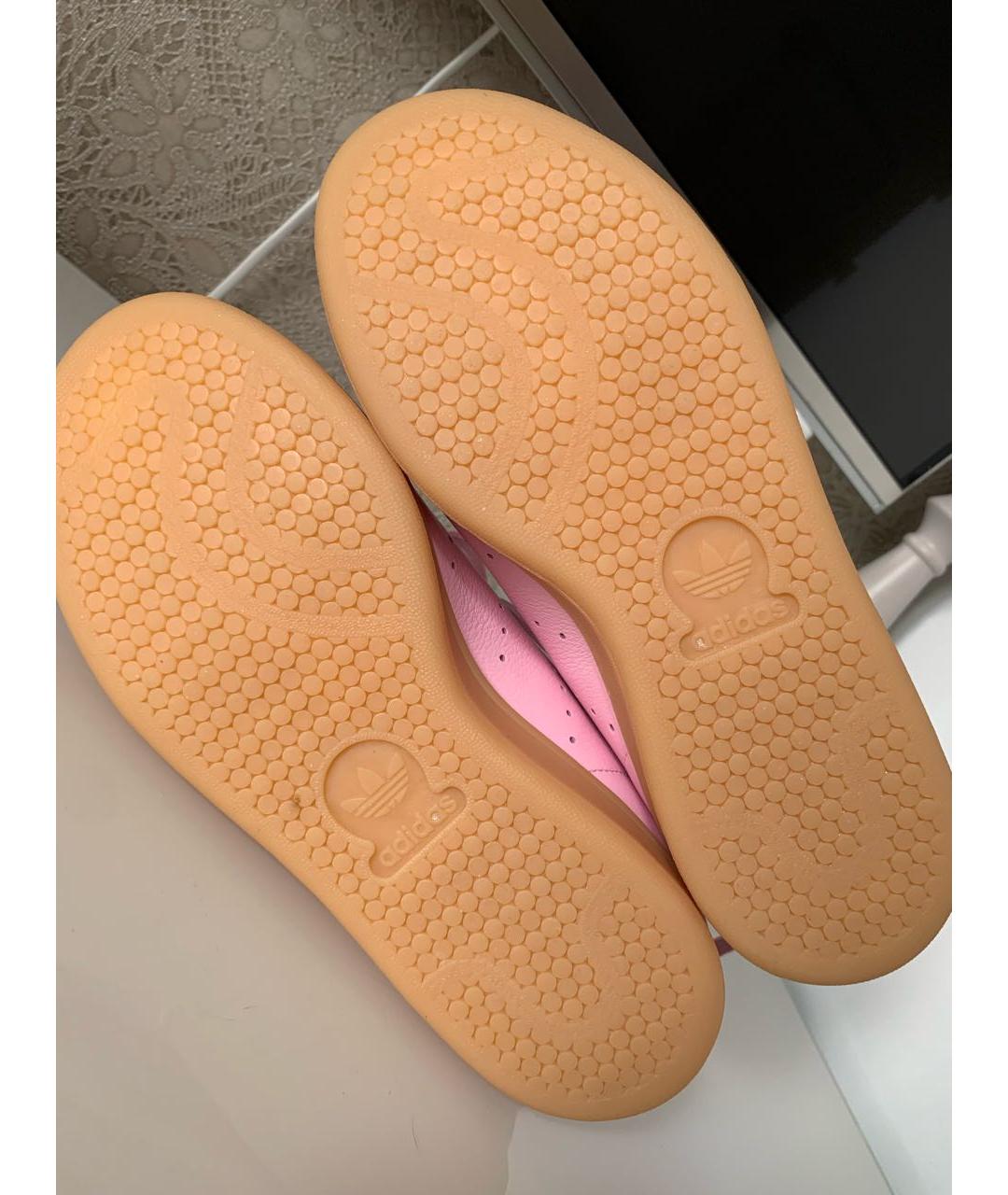 ADIDAS Розовые кожаные кроссовки, фото 6