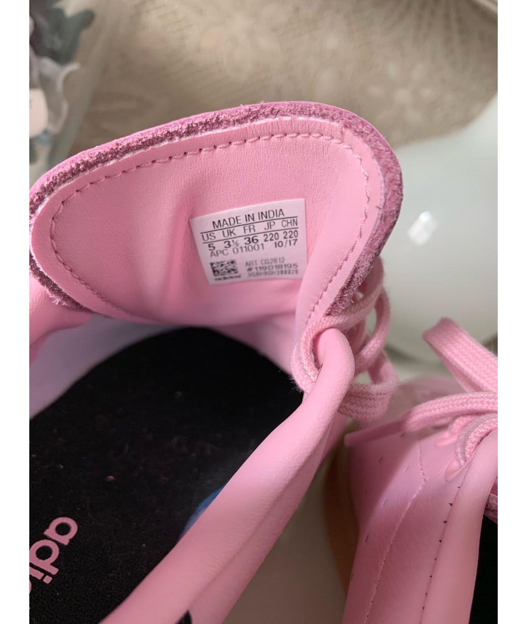 ADIDAS Розовые кожаные кроссовки, фото 5