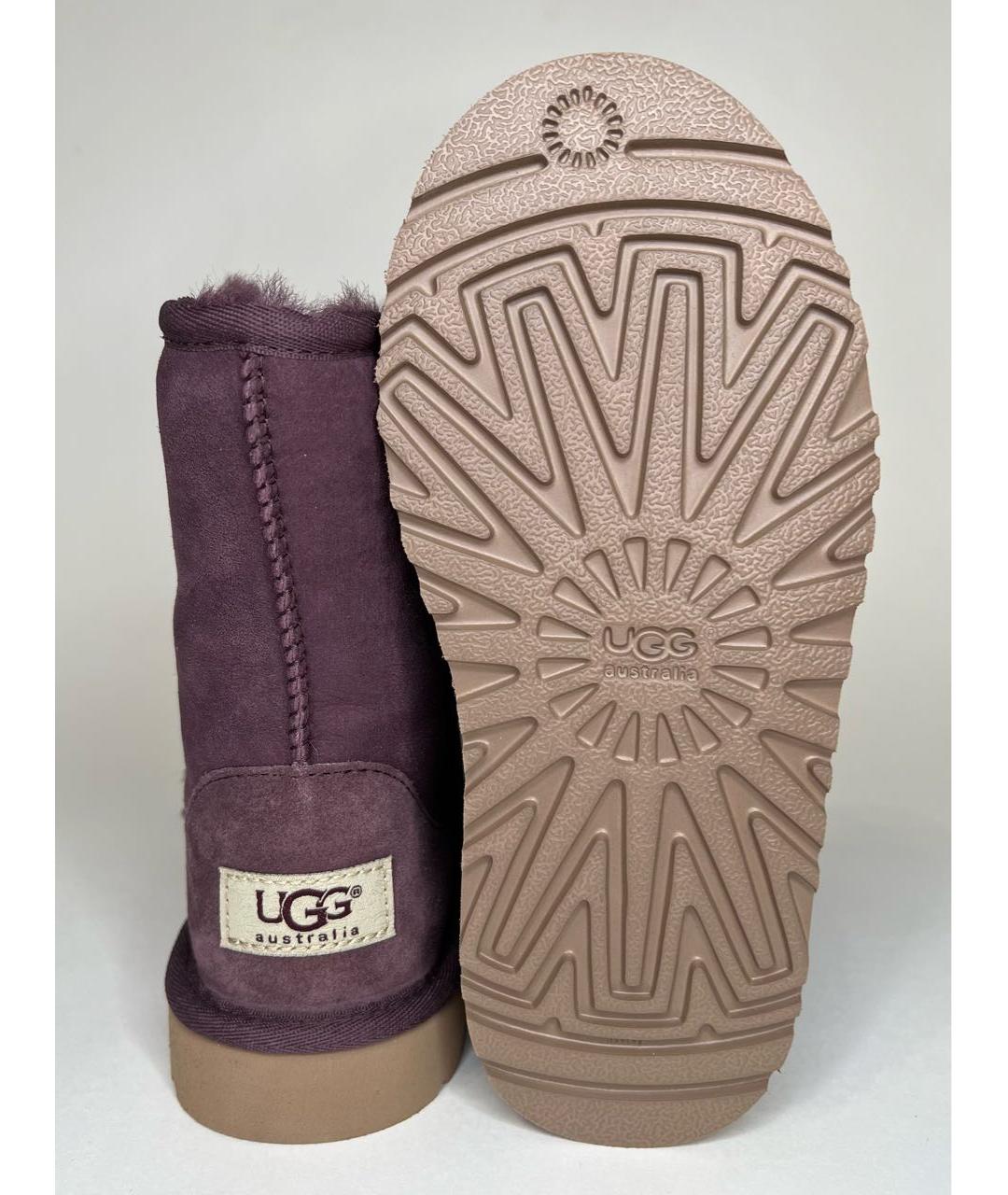 UGG AUSTRALIA Фиолетовые замшевые сапоги, фото 3