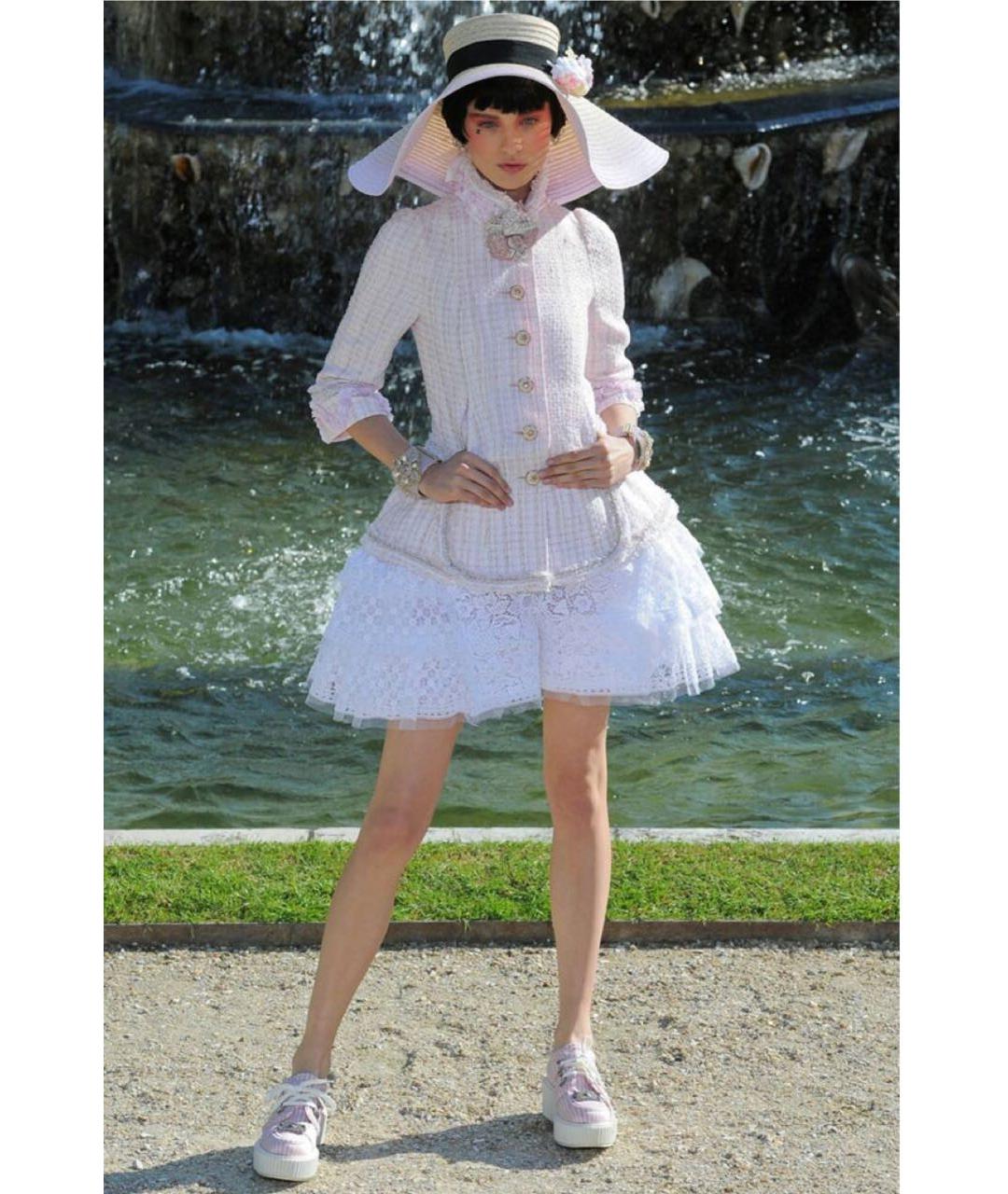 CHANEL Розовый твидовый жакет/пиджак, фото 6