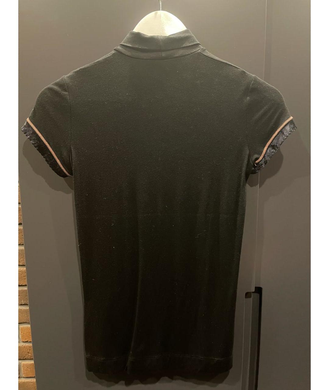 VDP Черная вискозная футболка, фото 2