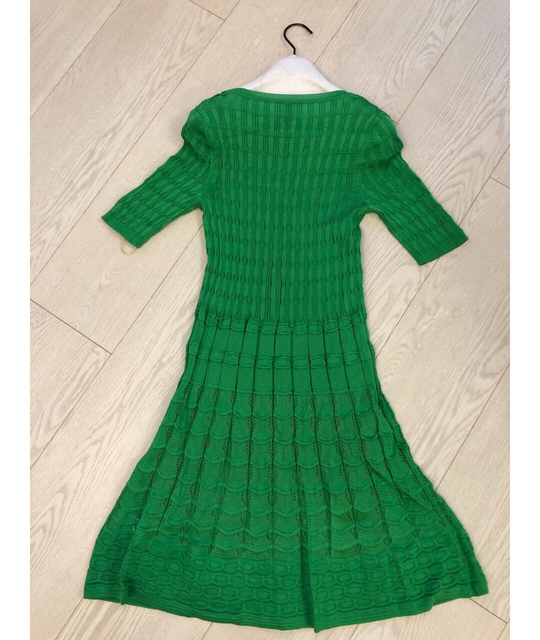 M MISSONI Зеленые хлопковое повседневное платье, фото 2