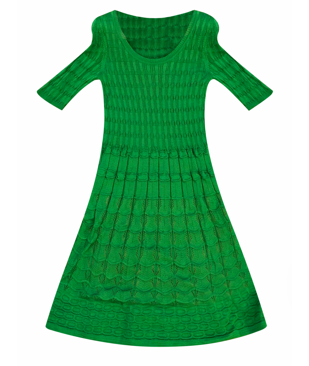 M MISSONI Зеленые хлопковое повседневное платье, фото 1