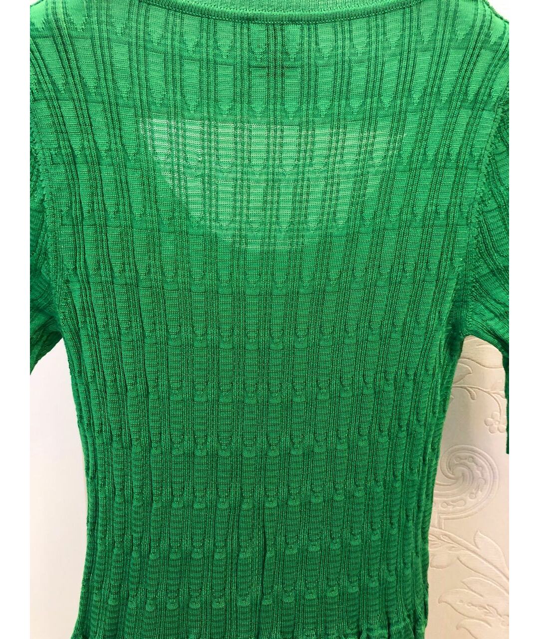 M MISSONI Зеленые хлопковое повседневное платье, фото 3