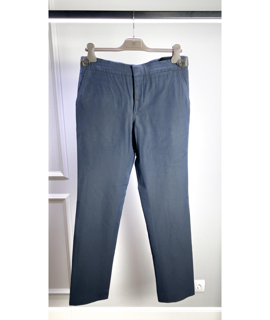 HERMES PRE-OWNED Синие хлопковые брюки чинос, фото 8
