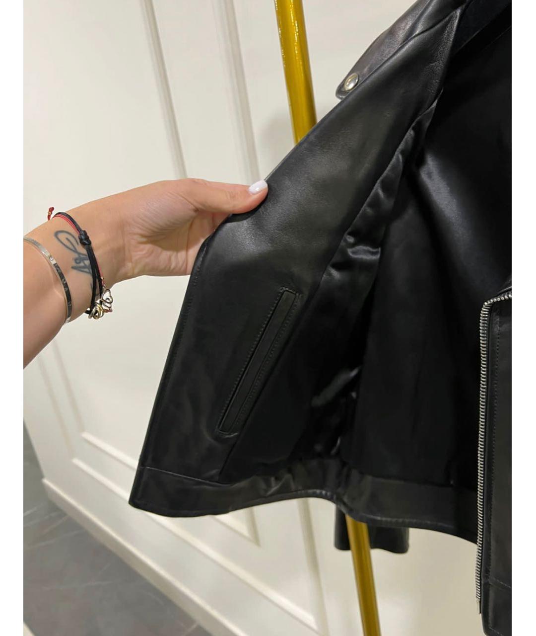 SAINT LAURENT Черная кожаная куртка, фото 5