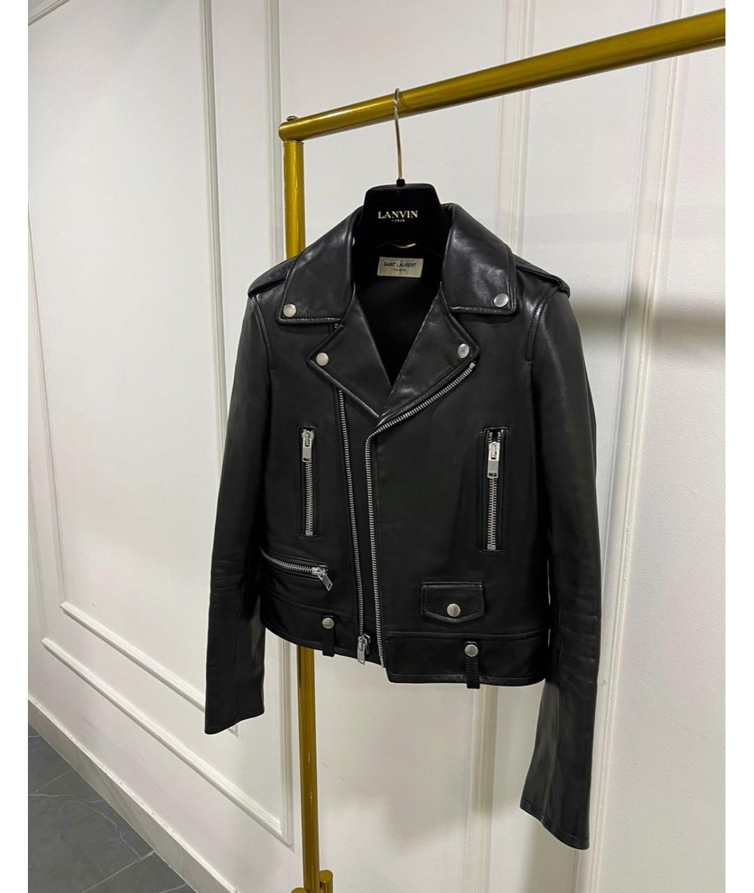 SAINT LAURENT Черная кожаная куртка, фото 9