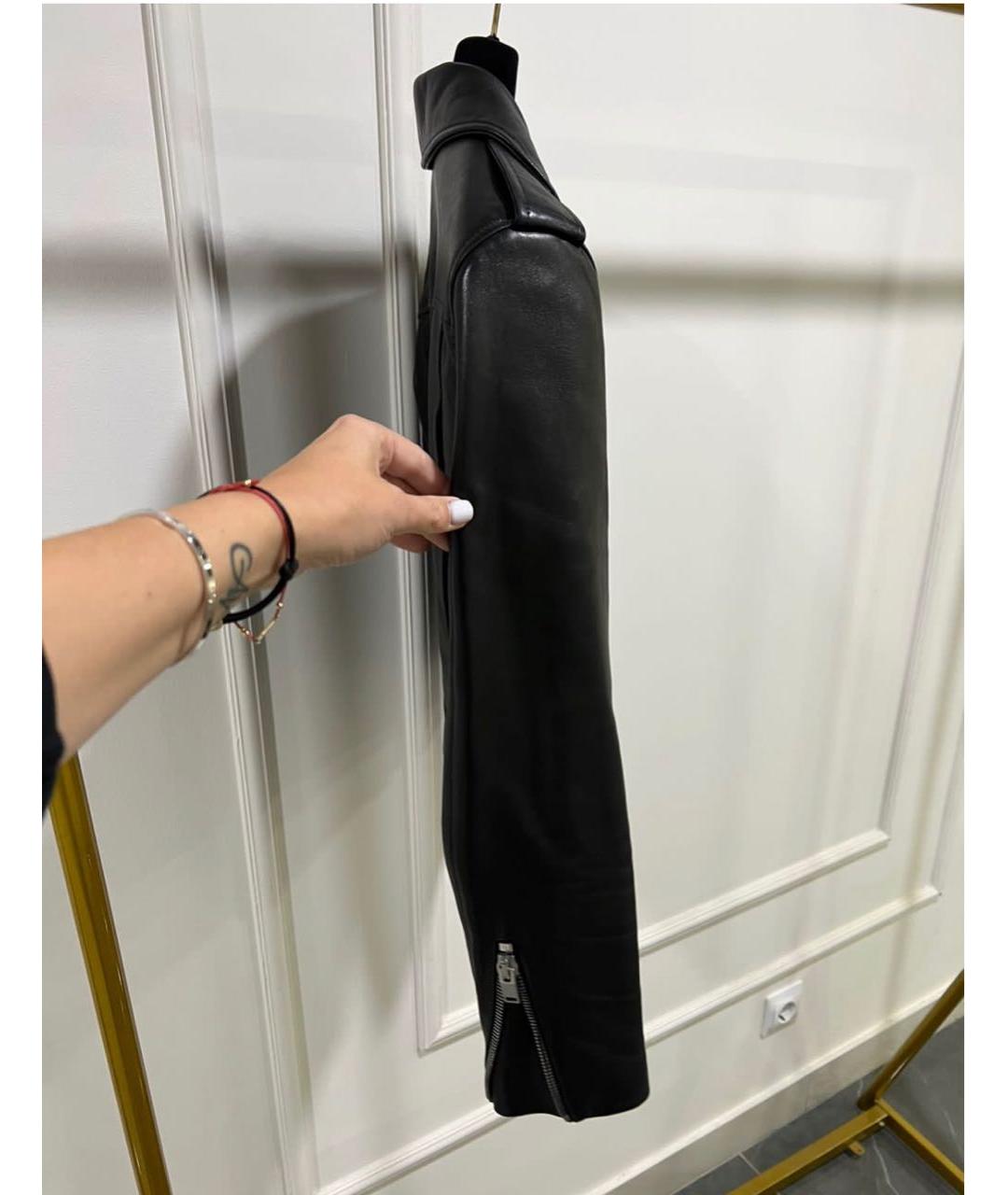 SAINT LAURENT Черная кожаная куртка, фото 6