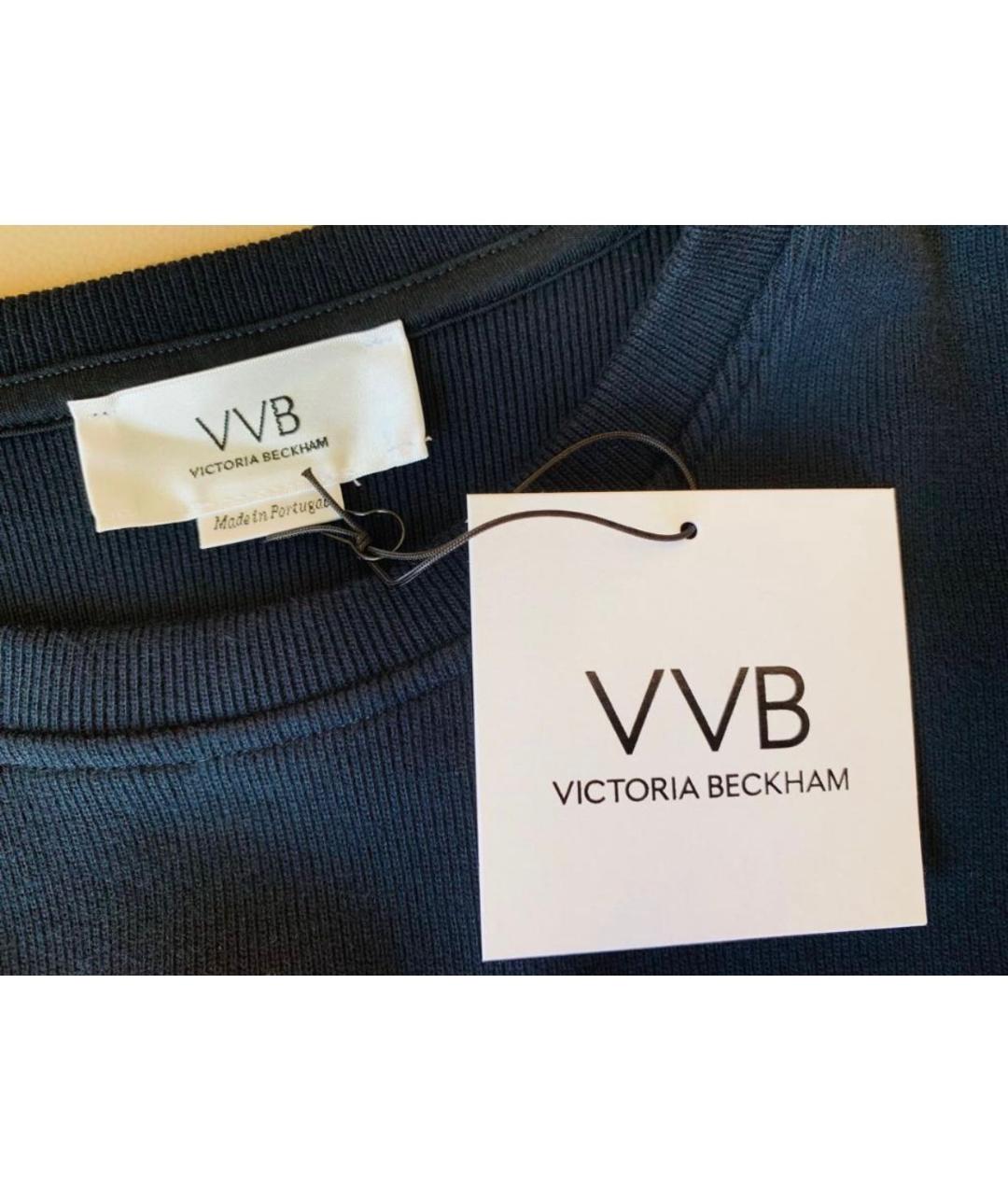 VICTORIA VICTORIA BECKHAM Темно-синий хлопковый джемпер / свитер, фото 3