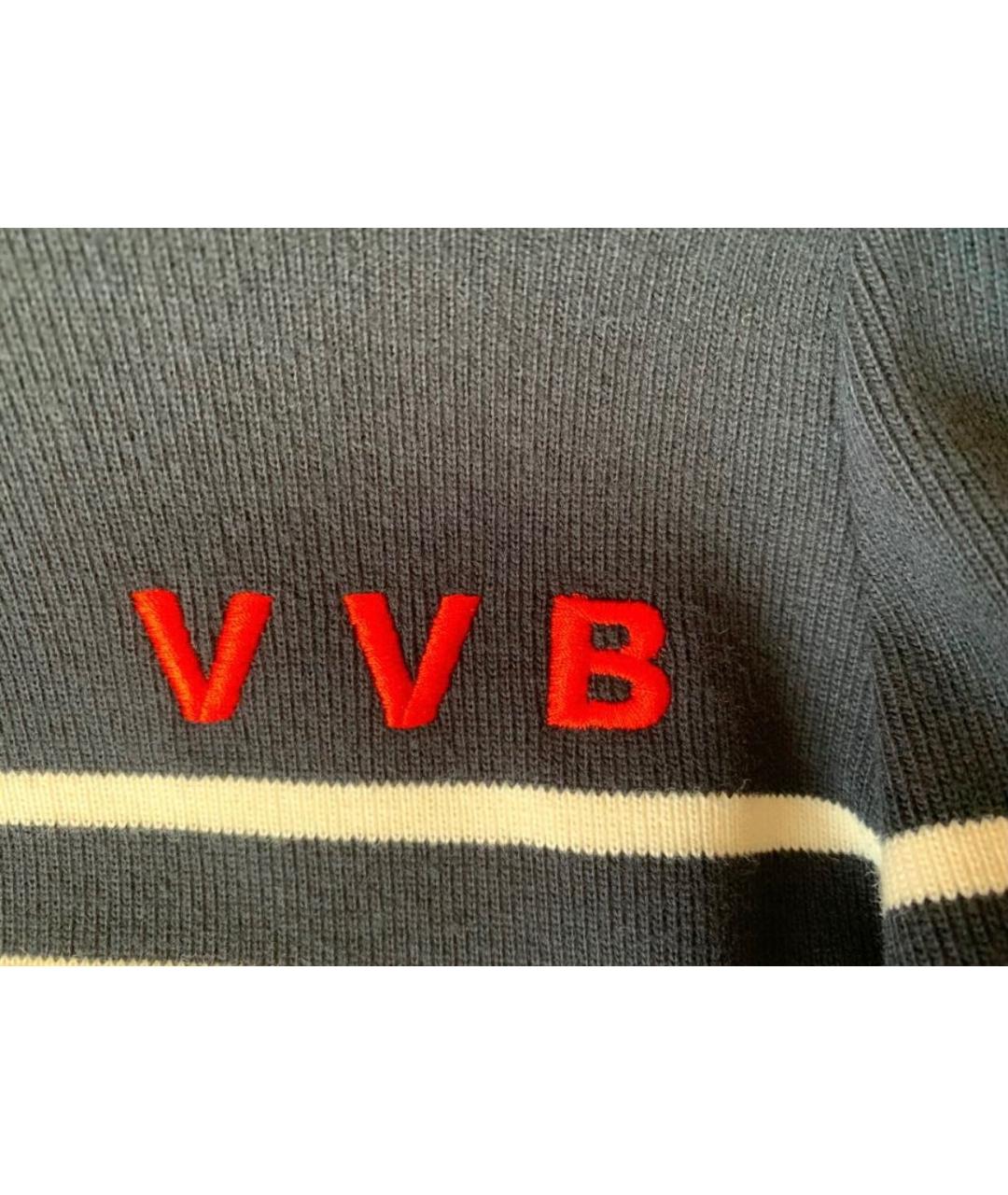 VICTORIA VICTORIA BECKHAM Темно-синий хлопковый джемпер / свитер, фото 4
