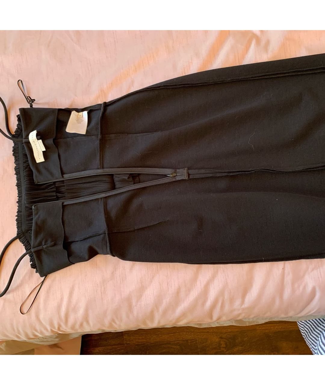 STELLA MCCARTNEY Черное хлопко-эластановое повседневное платье, фото 3
