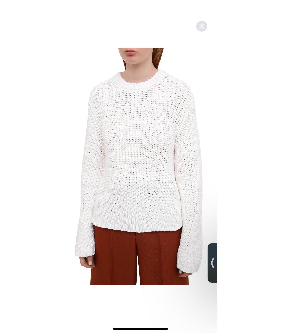 VINCE Белый хлопковый джемпер / свитер, фото 2