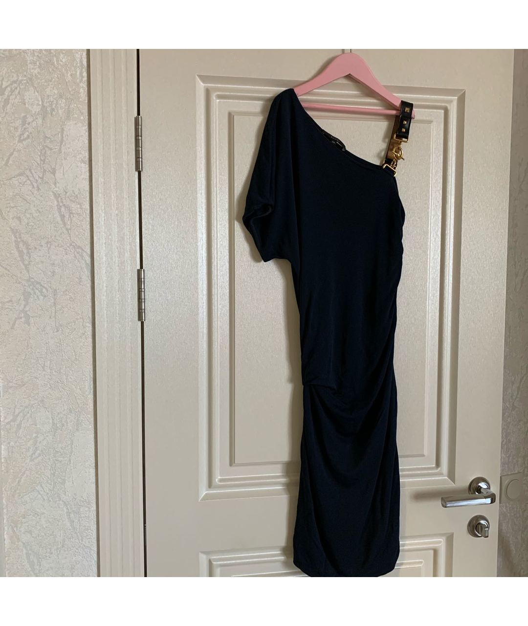 GUCCI Темно-синее ацетатное коктейльное платье, фото 5
