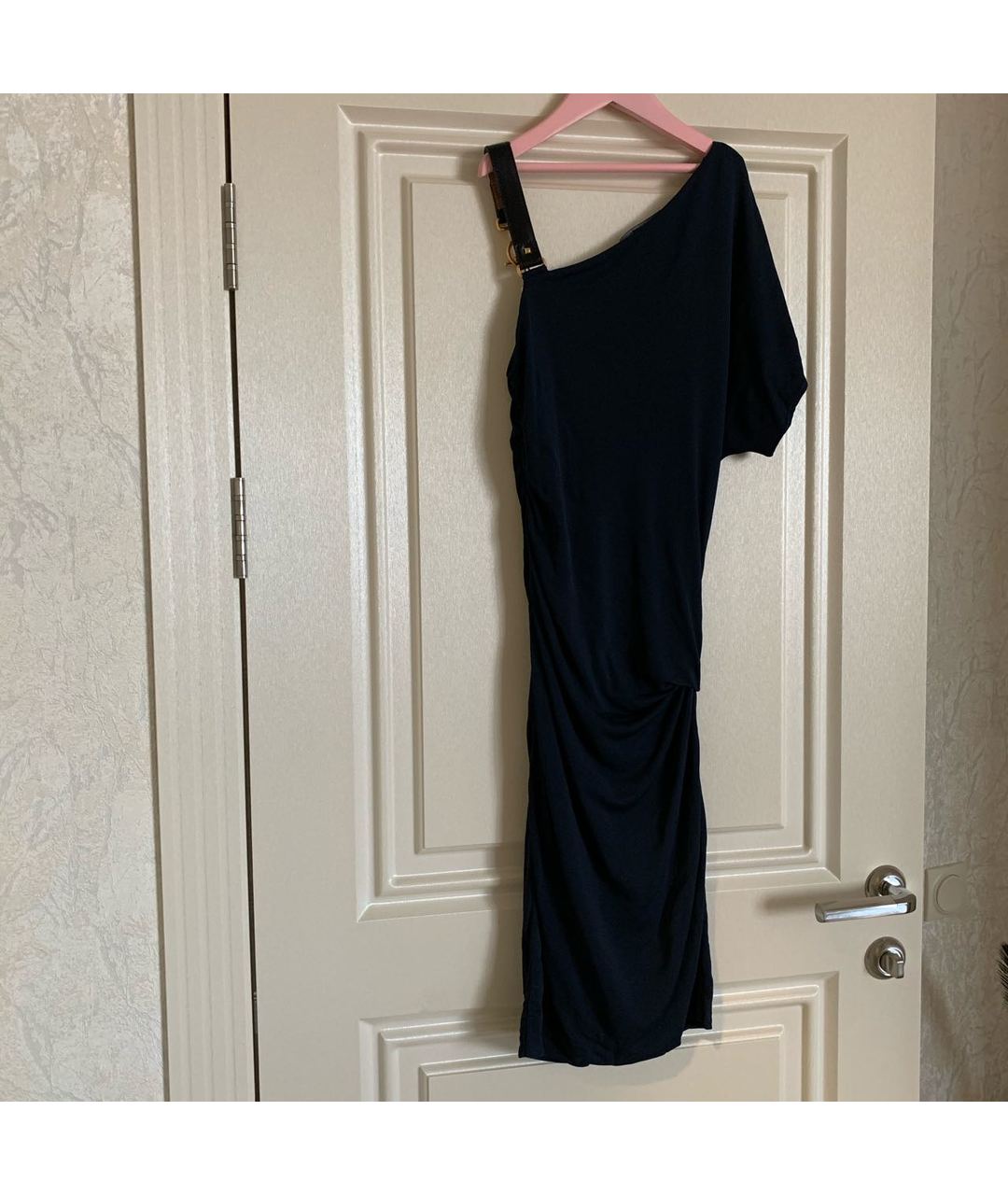 GUCCI Темно-синее ацетатное коктейльное платье, фото 2
