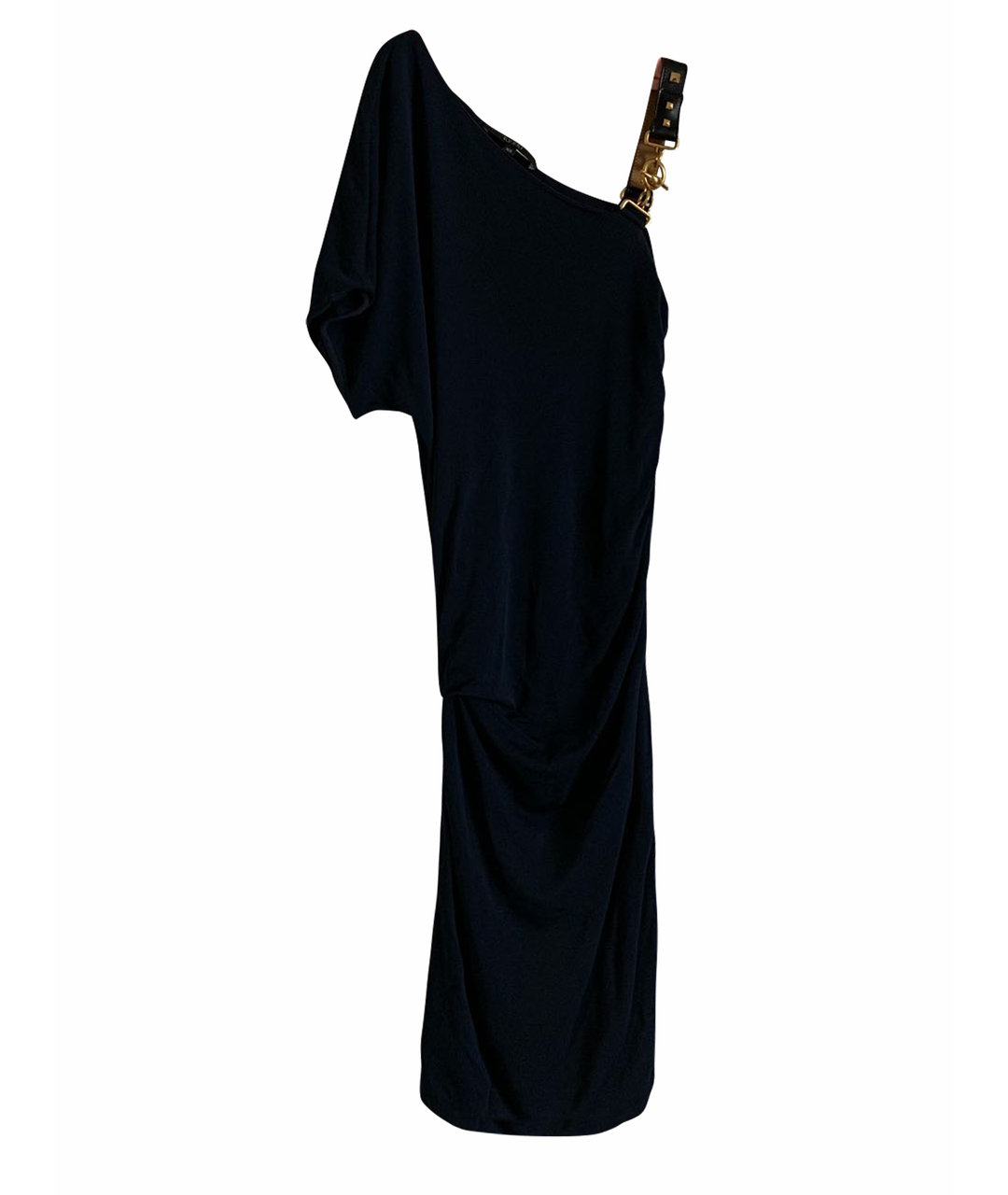 GUCCI Темно-синее ацетатное коктейльное платье, фото 1