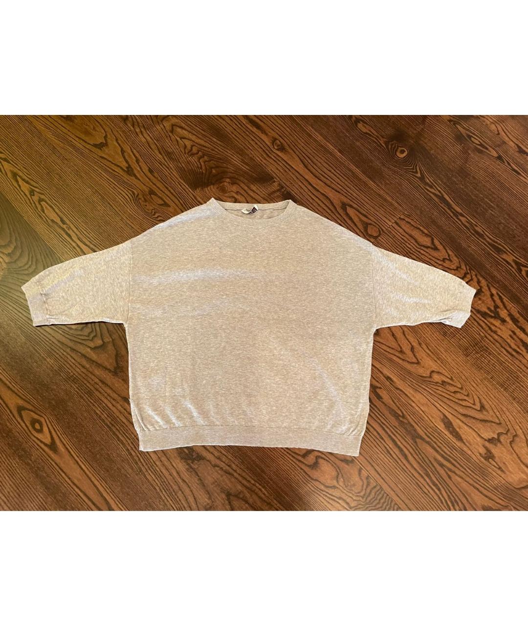 BRUNELLO CUCINELLI Серый хлопковый джемпер / свитер, фото 5